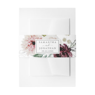 Floral Romance Wedding Einladungsbanderole