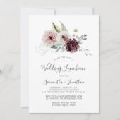 Floral Romance Wedding Luncheon Einladung (Vorderseite)