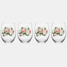 Floral Romance Weinglas Ohne Stiel