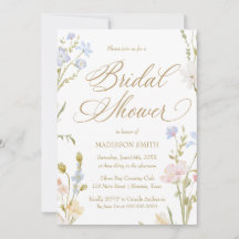 Floral Romantic Bridal Shower Invitation