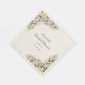 Floral Romantic Bridal Shower Napkin Serviette (Ecke)