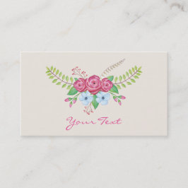 Floral Romantische Blume Visitenkarte