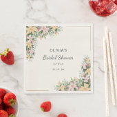 Floral romantische Brautparty-Serviette Serviette (Beispiel)