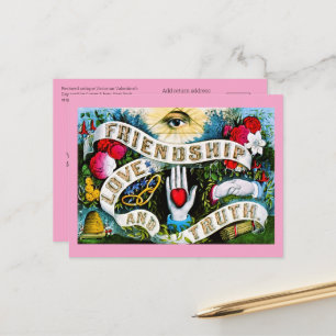 Floral Romantische Valentine Liebe Freundschaft Ma Postkarte