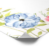 Floral Rosa Brautparty Willkommen Poster (Ecke)