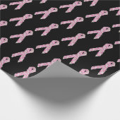 Floral rosa Brustkrebs Überleben Ribbon Geschenkpapier (Ecke)