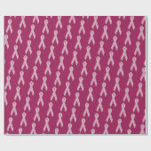 Floral rosa Brustkrebs Überleben Ribbon Geschenkpapier (Flach)