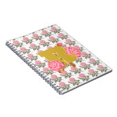 Floral Rose Anfangsbuchstabe Monogramm Name Couple Notizblock (Rechte Seite)