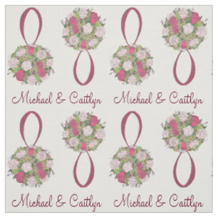 Floral Rose Bouquet Wedding Bride Groom Blume Stoff