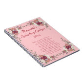 Floral Rose Budget Ledger Einsteiger Notebook Notizblock (Rechte Seite)