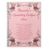 Floral Rose Budget Ledger Einsteiger Notebook Notizblock (Vorderseite)