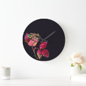 Floral Rose Clock Große Wanduhr (Zuhause)