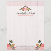 Floral Rose Clothes Hanger Closet Fashion Boutique