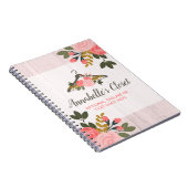 Floral Rose Clothes Hanger Closet Fashion Boutique Notizblock (Rechte Seite)