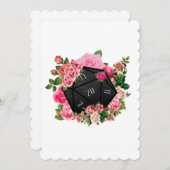 Floral Rose D20 Tabletop RPG Gaming Würfel Einladung (Vorne/Hinten)