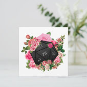 Floral Rose D20 Tabletop RPG Gaming Würfel Einladung (Stehend Vorderseite)