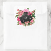 Floral Rose D20 Tabletten RPG Gaming Dice Quadratischer Aufkleber (Tasche)