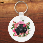 Floral Rose D20 Tabletten RPG Gaming Dice Schlüsselanhänger (Vorderseite)