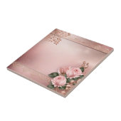 Floral Rose Gold Botanisch Fliese (Seite)
