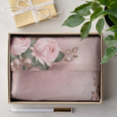 Floral Rose Gold Botanisch Seidenpapier (Geschenk)