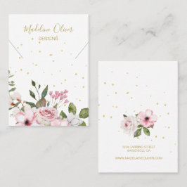 Floral Rose Gold Moderne Nekklasseanzeige Visitenkarte