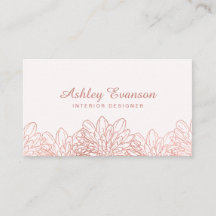 Floral Rose Gold Pink Beruflich Florist