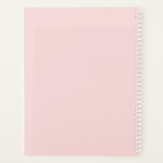 Floral Rose Gold Pink Stripe Script Zukunft Mrs. Planer (Rückseite)