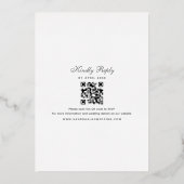 Floral Rose Gold Wedding Folieneinladung (Rückseite)