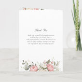 Floral Rosé-Grün Hochzeitsprogramm gefaltet Programm (Rückseite)