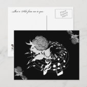 Floral Rose Musiknote Postkarte (Vorne/Hinten)
