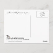 Floral Rose Musiknote Postkarte (Rückseite)