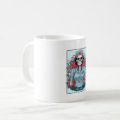 Floral Rose Skeleton Nurse Tarot Card Halloween Es Kaffeetasse (Vorderseite Links)