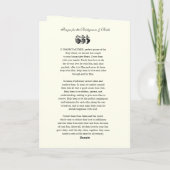 Floral Roses Catholic Wedding Mass Program Karte (Rückseite)