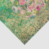 Floral Round Bouquet Monogram Green Gold Decoupage Seidenpapier (Ausschnitt)