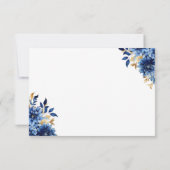 Floral Royal Blue Princess Birthday Quinceanera Save The Date (Rückseite)