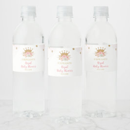 Floral Royal Princess Party Bottle labels Wasserflaschenetikett