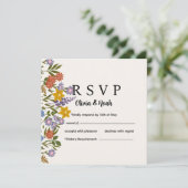 Floral RSVP Card  (Stehend Vorderseite)