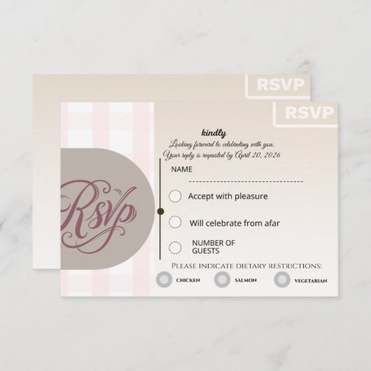 Floral RSVP Card | Custom Wedding Reply Card (Vorne/Hinten)