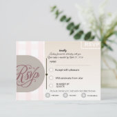 Floral RSVP Card | Custom Wedding Reply Card Karte (Stehend Vorderseite)