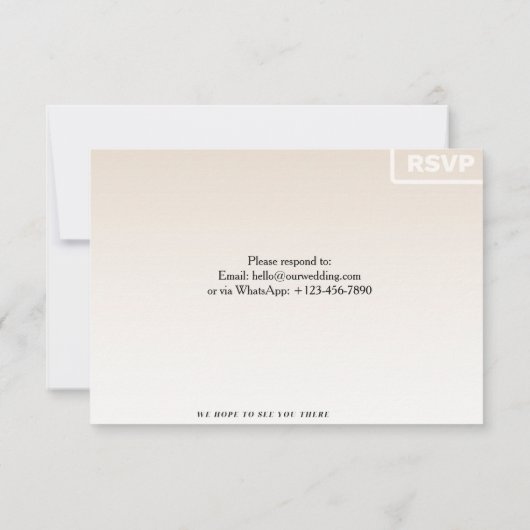 Floral RSVP Card | Custom Wedding Reply Card Karte (Rückseite)