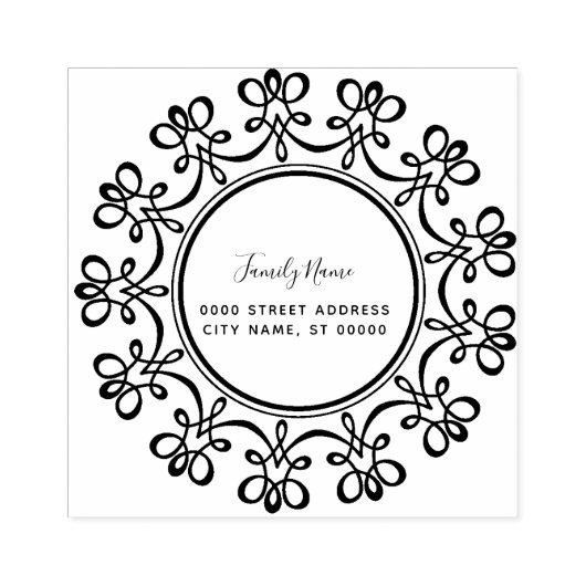 Floral Rubber Stamp Gummistempel (Prägung)