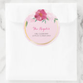 Floral Rücksendeadresse Umschlag Dichtungshalterun Runder Aufkleber (Tasche)