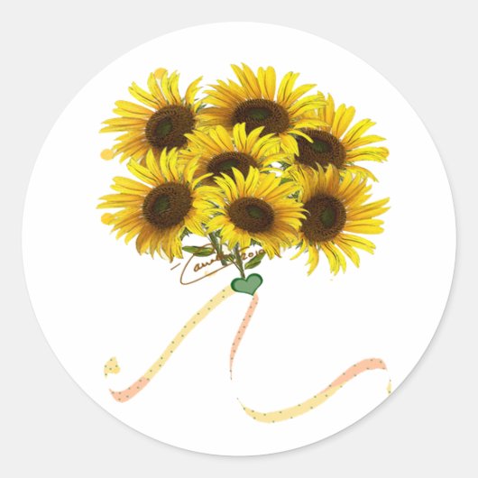 floral runder aufkleber (Vorderseite)