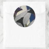 floral runder aufkleber (Tasche)