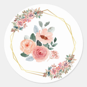 floral runder aufkleber