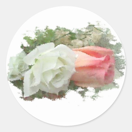 floral runder aufkleber (Vorderseite)