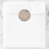 Floral Runder Aufkleber (Tasche)