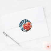 floral runder aufkleber (Umschlag)