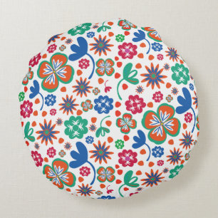 floral rundes kissen
