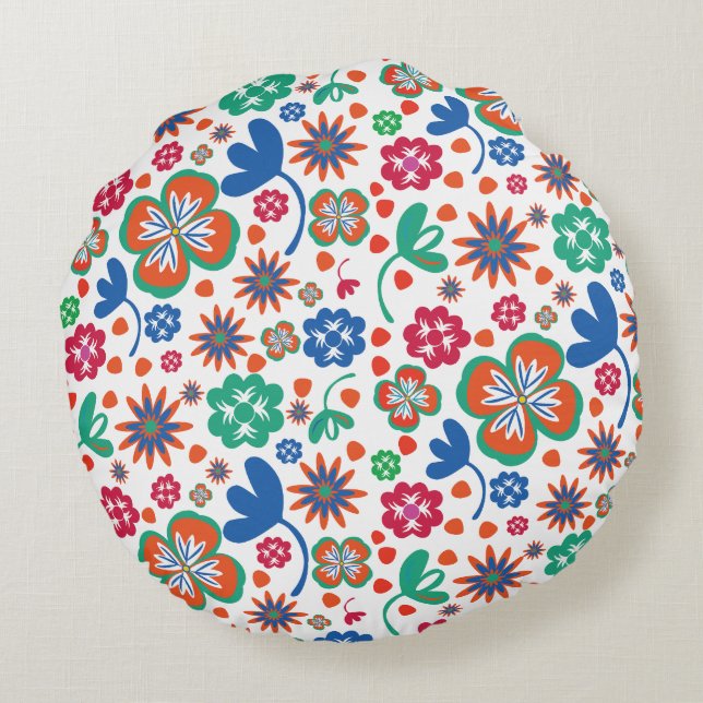floral rundes kissen (Rückseite)